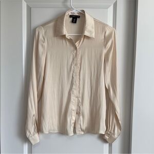 Sincerely Jules Shirt Cream Long Sleeve Fitted Button Down Blouse